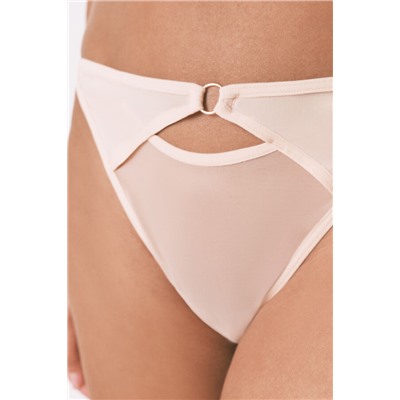 Tanga tul microfibra rosa