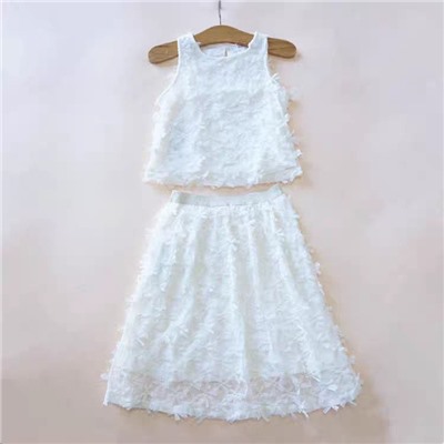 Набор для девочек юбка + топ МАНГ*О В кремовом цвете