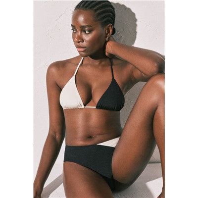 Braga bikini alta color block B&W