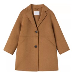 Детское шерстяное пальто средней длины