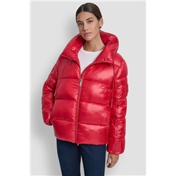 FUNNEL-NECK LIGHTWEIGHT PUFFER JACKET