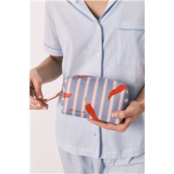 Neceser pequeño impermeable estampado rayas