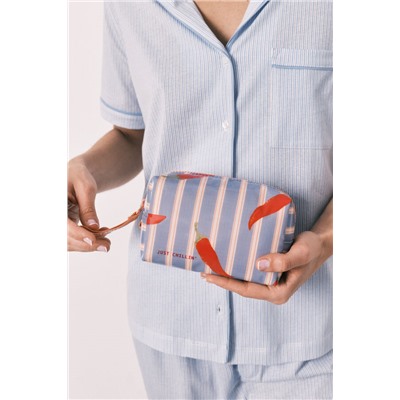 Neceser pequeño impermeable estampado rayas