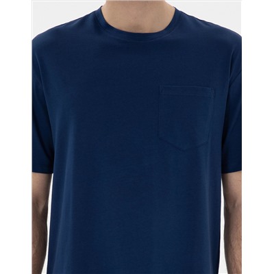 Açık Lacivert Comfort Fit Basic Tişört