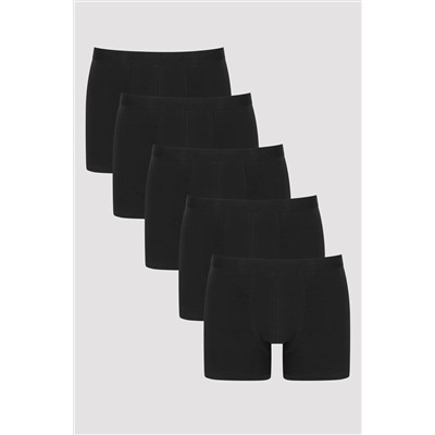 Penti Erkek Pamuklu Basic Black 5li Boxer