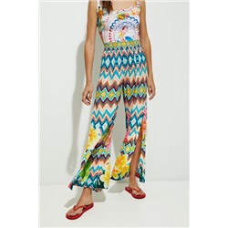 Pantalón pata ancha flores