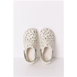 Zapatillas casa flores verde