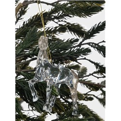 Игрушка елочная, 9 см, акрил, шампань, Лошадь, Horse