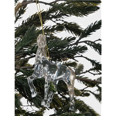 Игрушка елочная, 9 см, акрил, шампань, Лошадь, Horse