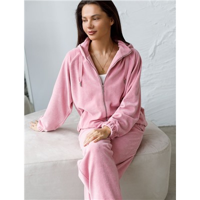 Худи из бархатистого велюра