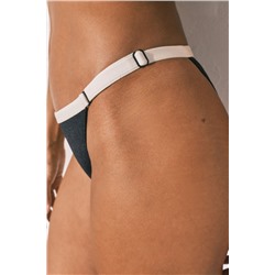 Braga bikini clásica color block B&W