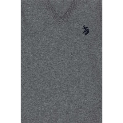 Erkek Çocuk Gri Melanj Basic Kazak