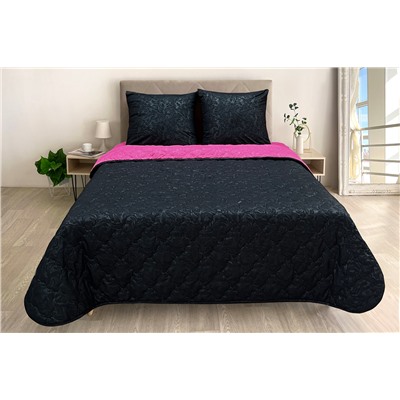 Комплект постельного белья с одеялом New Style КМ-028 черный-фуксия