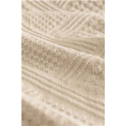 Triangle King Size Yatak Örtüsü - Bej