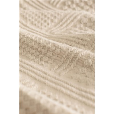 Triangle King Size Yatak Örtüsü - Bej