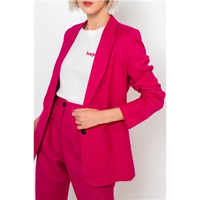 Chaqueta de lino Fucsia