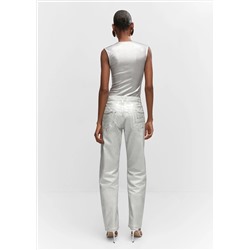 Jeans rectos metalizados