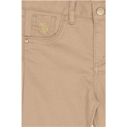 Kız Çocuk Camel Kanvas Pantolon