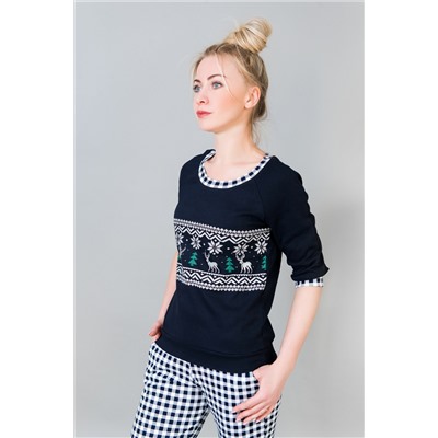 Женский домашний костюм с брюками 21