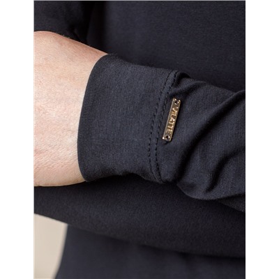 Джемпер с цельнокроеным воротом из премиального хлопка