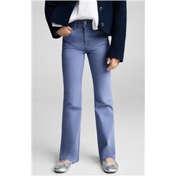 Jeans flare bajo deshilachado