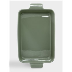 Форма для запекания, 36х24 см, фарфор P, прямоугольная, серо-зеленая, Indulgence