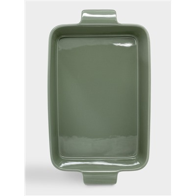 Форма для запекания, 36х24 см, фарфор P, прямоугольная, серо-зеленая, Indulgence