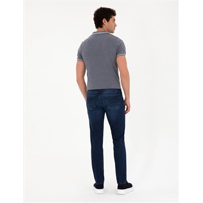 Koyu Lacivert Slim Fit Jean Pantolon