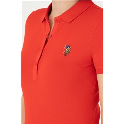 Kadın Kırmızı Polo Yaka Tişört