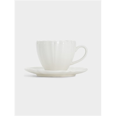 Чашка с блюдцем, 120 мл, Perle