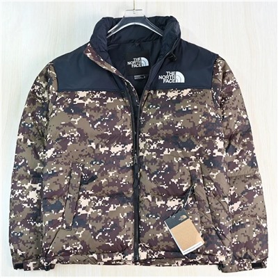 Теплая стеганая куртка-пуховик с камуфляжным принтом THE NORTH FAC*E