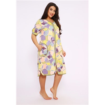 520 Халат больших размеров - Цветы