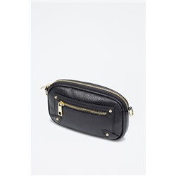 Bandolera Asola de piel - Negro