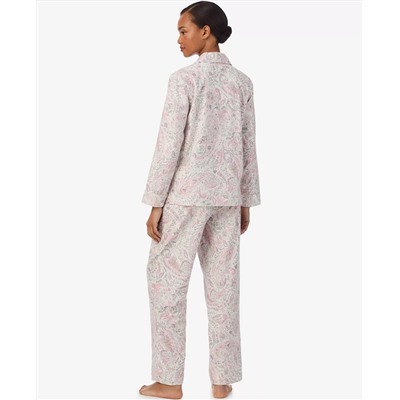 Lauren Ralph Lauren Women's 2-Piece Striped Pajama Top and Pant Set