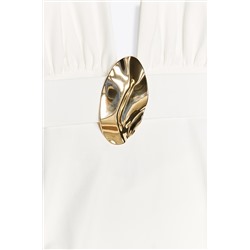 DRAPED HALTER DRESS