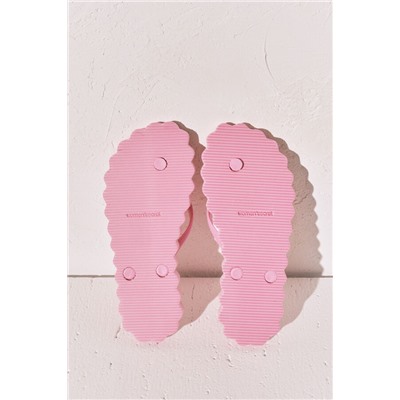 Chanclas dedo efecto ondas rosa