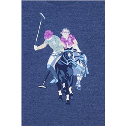 Çocuk Mavi Bisiklet Yaka Sweatshirt