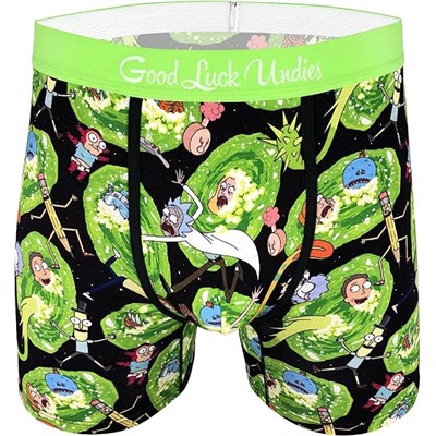 Good Luck Undies Men's Rick and Morty Boxer Brief Underwear
