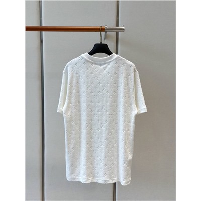 Мужская футболка из махровой ткани с тиснением луи виттон    (2 цвета )