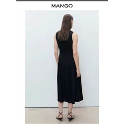Женское платье из смесового хлопка и льна MANG*O