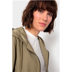 Cortavientos con capucha Caqui