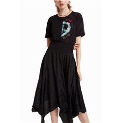 Vestido asimétrico efecto 2 piezas