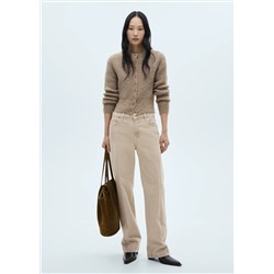 Jeans rectos rinse wash costuras