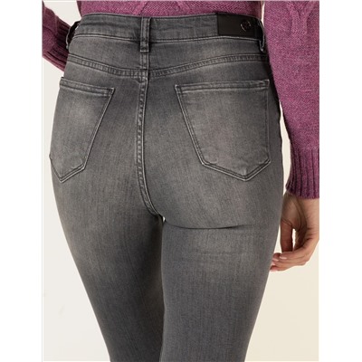 Koyu Gri Skinny Fit Jean Pantolon