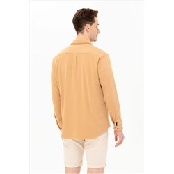 Erkek Camel Uzun Kollu Gömlek