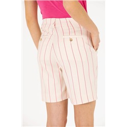 Kadın Pembe Dokuma Şort