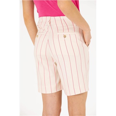 Kadın Pembe Dokuma Şort