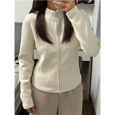 Мягкая утепленная кофта на молнии с двойным флисом в стиле  ЛУЛУЛЕМО*Н