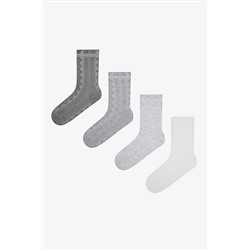 Penti, Jacquard Spiral 4lü Açık Gri Burun Dikişsiz Soket Çorap