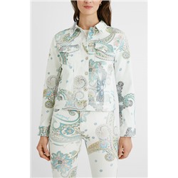 Chaqueta vaquera slim paisley